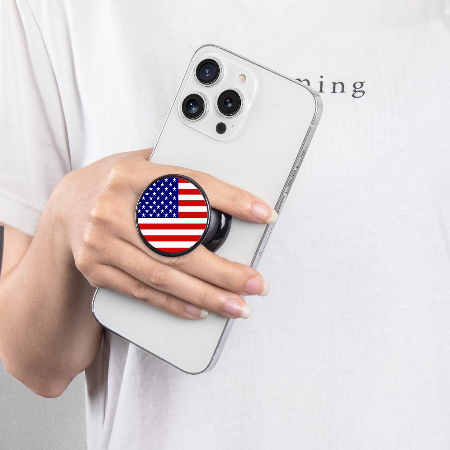 Magnetic Phone Grip and Stand built in magnets (American Flag) - FAB 🧲 POPS®